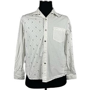Pavi Italy Cotton Stretch Long Sleeve Full Snap Shirt - Men’s M